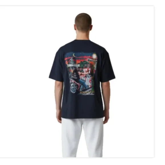 Biker T-Shirt Men’s Large New Orleans LA 2003 Motorcycle Rally Music Fest - Picture 8 of 13